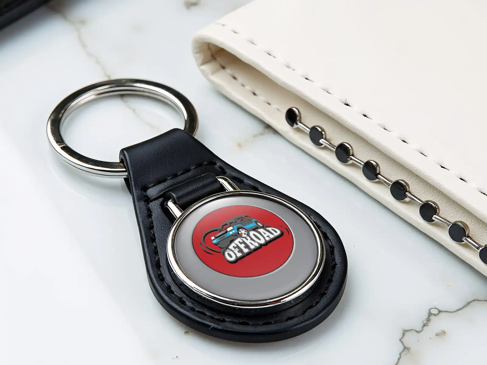 Key Chain Leather Regular Form Sports Design